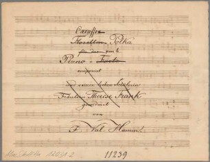 Caraffen-Polka, Klavier. - BSB Mus.Schott.Ha 12031-2