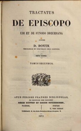Tractatus de episcopo ubi et de synodo dioecesana, 2