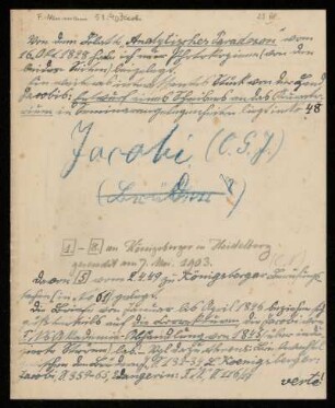 Briefe von Carl Gustav Jacob Jacobi an Franz Ernst Neumann (mit Briefen von Karl Friedrich Ferdinand Sietze an Carl Gustav Jacob Jacobi), 1833 - 1846