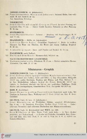 Miniaturen – Graphik (Nr. 327-340)