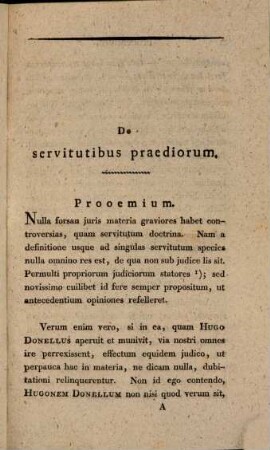 De servitutibus praediorum
