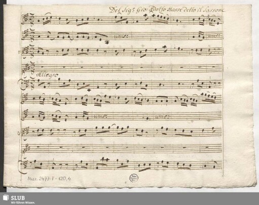 Leucippo. Excerpts - Mus.2477-F-120,4 : S, strings, bc