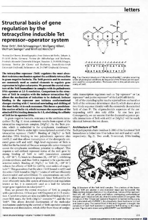 Structural basis of gene regulation by the tetracycline inducible Tet repressor-operator system