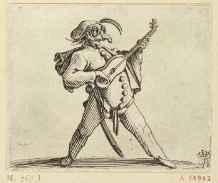 Der maskierte Zwerg mit der Gitarre, Blatt 20 aus: Varie figure gobbi