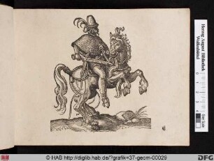 Ein Reiter mit Pistole.