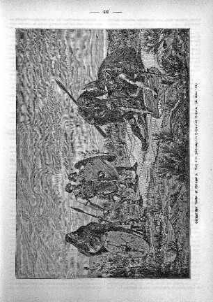 Germanischer Zweikampf (Holmgang). Nach einer Zeichnung von Johannes Gehrts