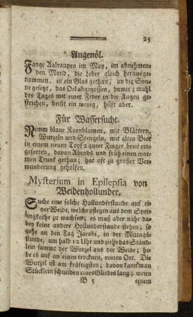 Für Wassersucht
