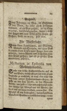 Für Wassersucht