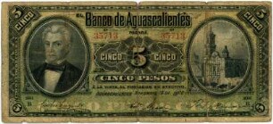Geldschein, 5 Pesos, 19.11.1906