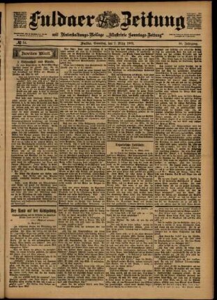 Zweite Ausgabe vom Samstag, den 07. März 1903.