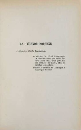 La légende moderne