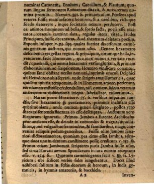 Polycarpi Lyseri Poes. Prof. Programma De Artis Poeticae Horatianae Virtutibus Et Vitiis : Praelectionibus Aestivi Semestris Anni MDCCXX Praemissum