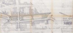 Hansjakob, Gottfried; Köln; Westliche Ringstraße - Kaiser-Wilhelm-Ring, Freiflächengestaltung (Lageplan)