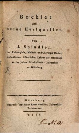 Bocklet und seine Heilquellen