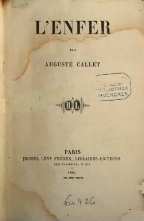 L'enfer : Par Auguste Callet