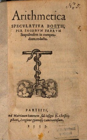 Arithmetica speculativa Boetii
