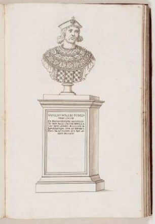 Bildnisbüste des byzantinischen Mitkaisers Basiliskianos, in: Series continuata omnium Imperatorum [...], Bd. 3, Bl. 47