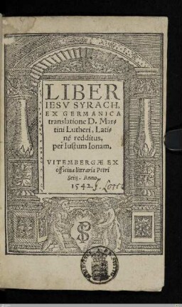 Liber Iesv Syrach