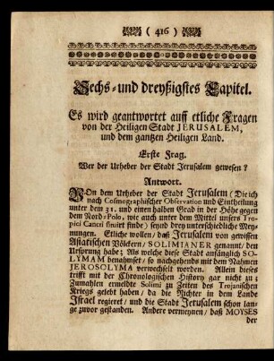Sechs- und dreyßigstes Capitel.