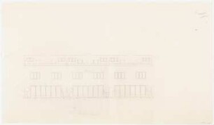 Aufgabe Stadterweiterung, Sommersemester 1932: Reihenhäuser: Entwurf Ansicht