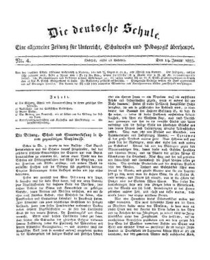 Die Bildung, Schule und Staatsverfassung in ihrem gegenseitigen Verhältnisse