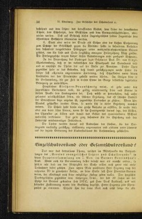 Einzelschulvorstand oder Gesamtschulvorstand?