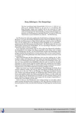 Burg Zähringen: Die Burganlage.