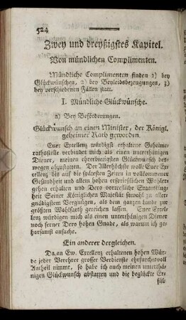 I. Mündliche Glückwünsche.