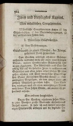 I. Mündliche Glückwünsche.