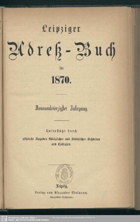 49.1870: Leipziger Adreß-Buch