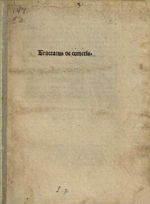 Tractatus de cometis