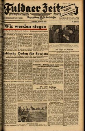 Ausgabe vom Donnerstag, den 06. Mai 1943.
