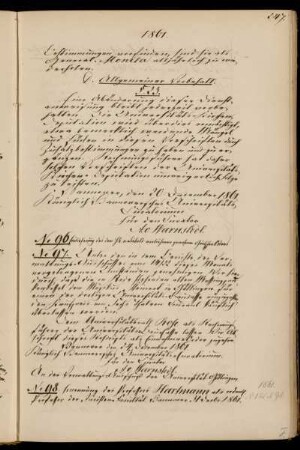 Einlieferung des Guelphen-Ordens des verstorbenen Professors Siebold.
