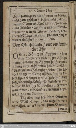 Von Blutschande, und unziemlicher Ehe