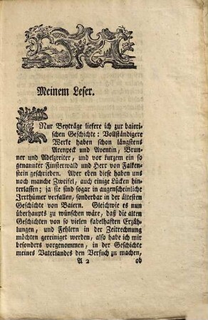 J. N. Mederers Beyträge zur Geschichte von Baiern. 1
