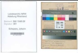 Entnazifizierung Johann Schepers , geb. 12.08.1898 (Beamter)