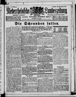 Niederrheinische Landeszeitung : Geldernsche Volkszeitung : Geldern'sches Wochenblatt : Volkszeitung für den Kreis Moers : erfolgreichstes Insertionsorgan in den Kreisen Geldern und Moers sowie in den Grenzbezirken der Kreise Cleve und Kempen