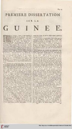 Première dissertation sur la Guinée