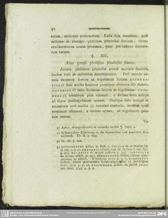 §. XIV. Aetas genesi phthiseos pituitosae fauens