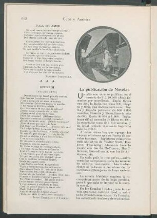 La publicación de Novelas.