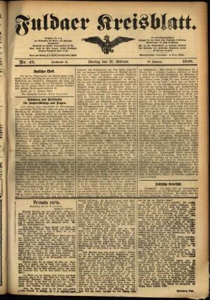 Ausgabe vom Freitag, den 21. Februar 1908.
