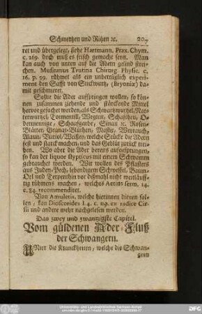 Das zwey und zwantzigste Capitel. Vom güldenen Ader-Fluß der Schwangern.