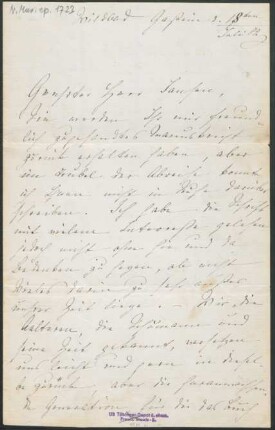 Brief an Friedrich Gustav Jansen : 18.07.1882