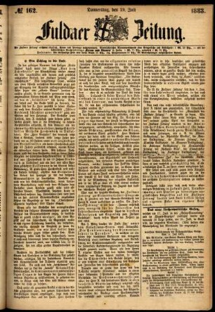 Ausgabe vom Donnerstag, den 19. Juli 1883.