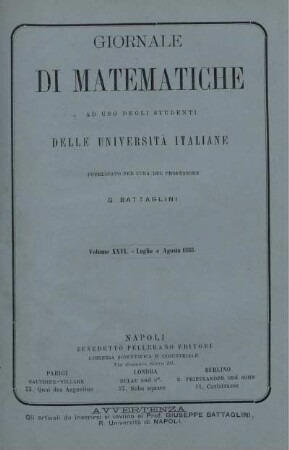 Volume XXVI. - Luglio e Agosto 1888.