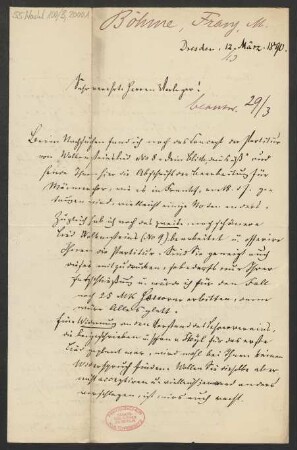 Brief an B. Schott's Söhne : 12.03.1890