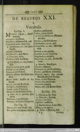 De Regibus XXI.