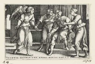 Tobias und der Erzengel Raphael, Blatt 4 der Folge "Geschichte des Tobias"