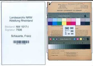 Entnazifizierung Franz Schauerte , geb. 25.04.1910 (Schreinermeister)
