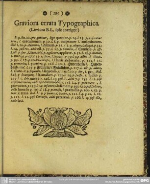 Graviora errata Typographica
